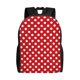 thumbnail image 1 of Balery Red Polka Dot Mochila - Mochila Estilosa y Duradera para Laptop de 15 Pulgadas con Tela Oxford Impermeable, 1 of 8