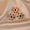thumbnail image 5 of Small Marquise Rhinestone Flower Brooch Pins for Women Gold-Toned Fashion Crystal Cute Geometric  Corsage Brooches Lapel Pins Suit Dress Accessories Elegant Chic Christmas Banquet Jewelry, 5 of 10