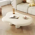 thumbnail image 2 of Mesa de centro de nube, mesa nórdica para el hogar, sala de estar, sencilla, moderna, pequeño apartamento, mesa de forma especial, mesa de té roja de red color crema, 2 of 4