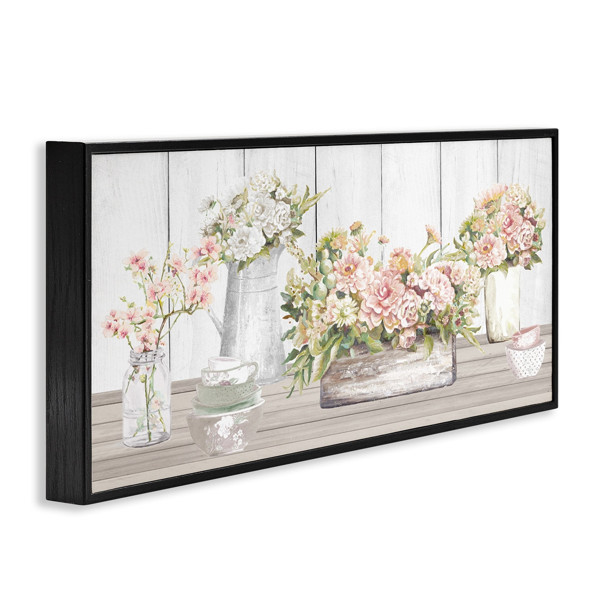 Stupell Industries Farm Table Bouquet Still Life Lush Pink Florals, 30 x 13, Design by Patricia Pinto