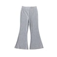 thumbnail image 5 of Nilvkv Girls Flare Pants, Leggings for Girls, Ice Silk Solid Bell Bottoms with Elastic Waist for Summer Casual Wear Gray 5-6 Years, 5 of 7