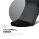 thumbnail image 4 of Calcetines tobilleros Feetures Elite Max Cushion No Show Tab, color gris L, 4 of 7