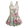 thumbnail image 6 of DISNIMO Hummingbird Flower Printed Girls Swimsuits One-Piece Swimwear Hawaiian Summer Bathing Suit Soft Stretch Swim Dress Size 3-4 Years, 6 of 8