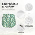 thumbnail image 6 of Lsque SHIBA WITH FLORAL Printed Women's Running Shorts with Liner Pockets,Elastic Quick Dry Workout Athletic Gym Yoga Shorts,Womens High Waist Shorts-XX-Large, 6 of 9