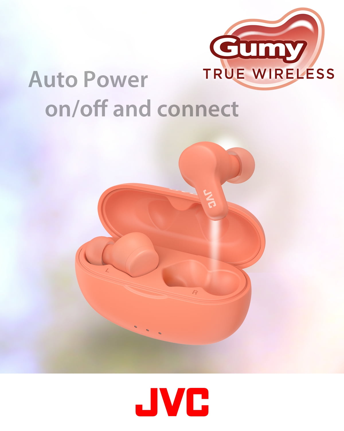 JVC Gumy True Wireless - Colorful true wireless earbuds with comfortable fit - Pink
