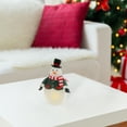 thumbnail image 2 of Led Wool Lit Stout Snowman, 2 of 3