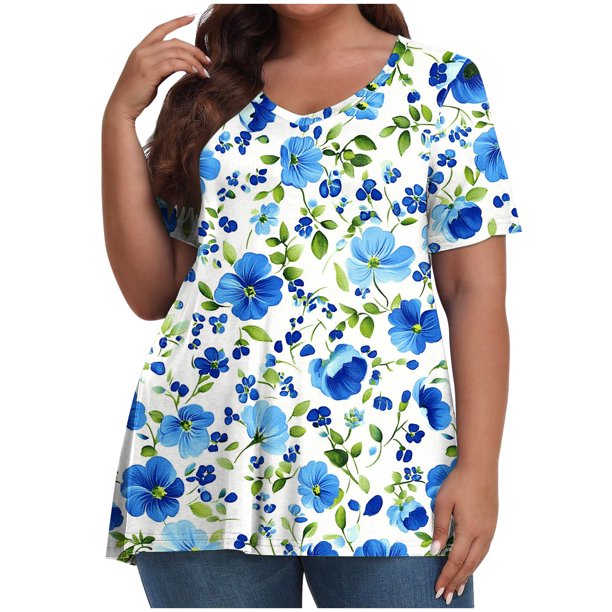 Camisas de Manga Larga para las Mujeres Cuello Redondo Impreso de Ajuste Suelto, Top de Moda de Verano Sexy para el Uso Diario