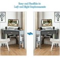thumbnail image 6 of Gymax Corner Computer Desk Laptop Writing Table Workstation W/ Drawer & Shelves Gray, 6 of 10