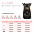 thumbnail image 3 of Balery Vintage Ornate Skull Camisón de princesa para niñas, pijama de algodón con mangas abullonadas, suave y bonito.-XX-Large, 3 of 6