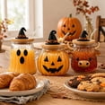thumbnail image 6 of 12oz Halloween Pumpkin Cow Glass Cup with Lid and Glass Straw, Cute Borosilicate Glass Tumbler for Iced Coffee Juice Milk, Halloween Party Decorative (C), 6 of 6