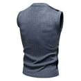 thumbnail image 4 of ZCFZJW Mens Casual Argyle Sweater Vest Lightweight Casual Slim Fit Basic V-Neck Sleeveless Pullover Knitwear Vests Tops Gray L, 4 of 4