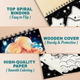thumbnail image 2 of TPLHOUSE Sparkle Galaxy Coloring Book Spiral Bound, A5 Wooden Cover, 30 Fascinating Galaxy Things Coloring Pages in Cosmos for Stress Relief and Relaxation, 2 of 6
