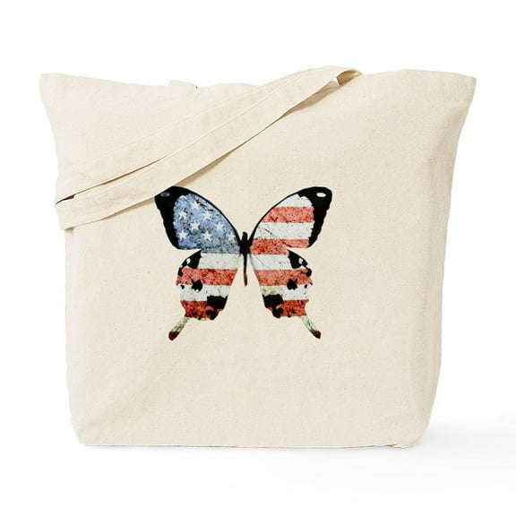 CafePress - American Butterfly Tote Bag - Unisex Canvas Tote Bag, Beige, 1-Piece