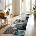 thumbnail image 6 of World Rug Gallery Abstract Circle Area Rug - GRAY 2'7"x10', 6 of 7