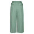 thumbnail image 5 of Maean Women's Capri Pants Loose High Waisted Wide Leg Lounge Pants Drawstring Causal Trousers with Pockets, 5 of 5