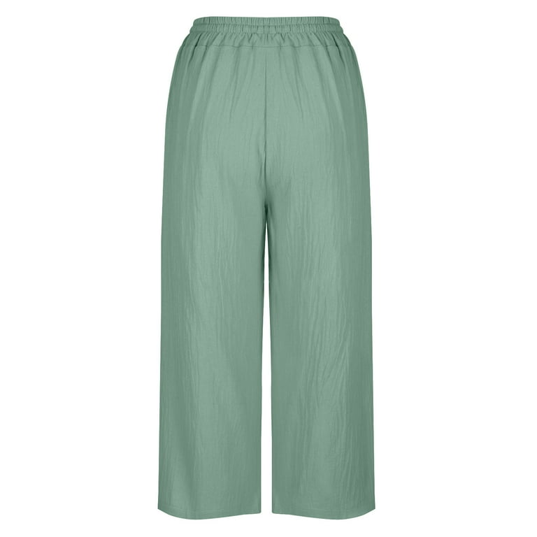 XMBPUM Baggy Linen Pants Old Navy Pants for Women Paperbag Pants for Women High Waisted Womens Plus Size Knit Pull on Pants Walmart