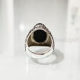 thumbnail image 7 of Rough Black Tourmaline Mans Ring, Natural Black Tourmaline, Silver Jewelry, 925 Silver Ring, Birthday Gift, Heavy Mens Ring, Arabic Design, Ottoman Style Ring, Christmas, Turkey Mens Signet Ring, 7 of 7