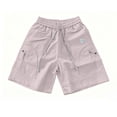 thumbnail image 5 of Men's Casual Shorts 5 Inseam Quick Dry Lightweight Stretchy For Beach Vacation Hiking Gym Workout Running | Zenithor,Beige L, 5 of 6