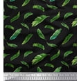 thumbnail image 1 of Soimoi Black Silk Fabric Palm Leaves Fabric Prints By Yard 44 Inch Wide, 1 of 3