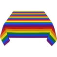 thumbnail image 3 of 60x60 Inch Table Cloths for Square Tables, Rainbow Pattern Tablecloth, Farmhouse Table Cover for Dining Table Waterproof Wipeable Tablecloths for Kitchen Dining Room Party, 3 of 6