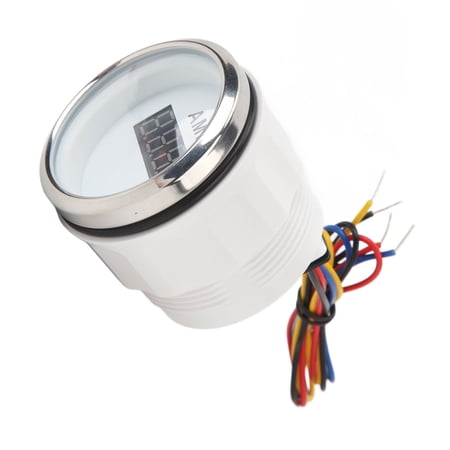 Rupoun 52mm / 2.04 inches Digital Ammeter DC9-32V 100A Accurate Current AMP Gauge for RVs Yachts Boats Ships White Dial