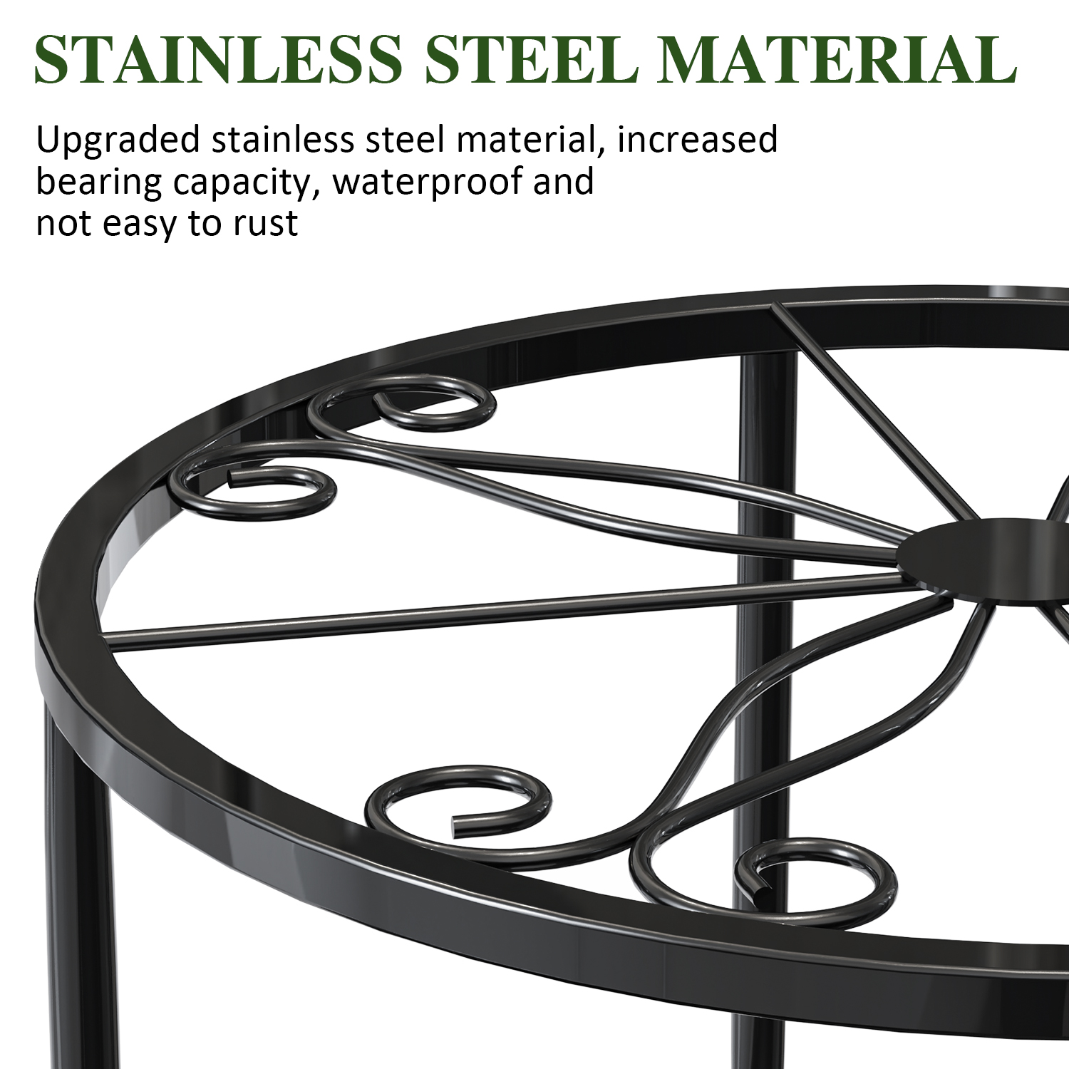 Foukus 5-Pack Black Metal Plant Stands photo 4