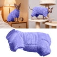 thumbnail image 2 of FEISHENTT Dog Fuzzy Velvet Pajamas,Dog Winter Cloth for Small Dogs Cat,Boy Girl,Pet Jumpsuit, Doggy Apparel Purple 25x19x3 cm, 2 of 6