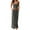 Gray, variant on IROINNID Sleeveless Off-The-Shoulder Dress For Women Casual Loose Breast Wrap Solid Color Full-Length Empire Dress