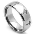 thumbnail image 2 of Silver Tungsten Cross Ring, 2 of 6