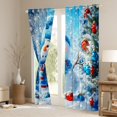 thumbnail image 3 of jejeloiu Christmas Snowman Black Out Curtains,Merry Xmas Curtains Pack of 2 (42x63 Each),Red Blue White Bedroom Curtains For Girl Boys,Super Cozy Room Decor, 3 of 6