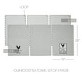 thumbnail image 3 of VHC Brands Cotton Kitchen Towel Set of 3, Printed, Tea Towel, Dish Towels, Down Home Collection, Rectangle 28x19, Soft White, 3 of 3