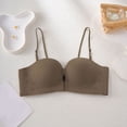 thumbnail image 5 of EliteGoogv Front Closure Bras For Women Wireless Bras For Women Seamless Bras For Women On Non Small Bust Womens Bras Everyday Bras For Women Brown XL, 5 of 5