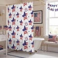 thumbnail image 5 of Shower Curtain, 72" x 84", 4th of July American Flag Star Fireworks Independence DayWaterproof Bathroom Curtain Washable Shower Curtain Set with 12 Hooks, 5 of 9