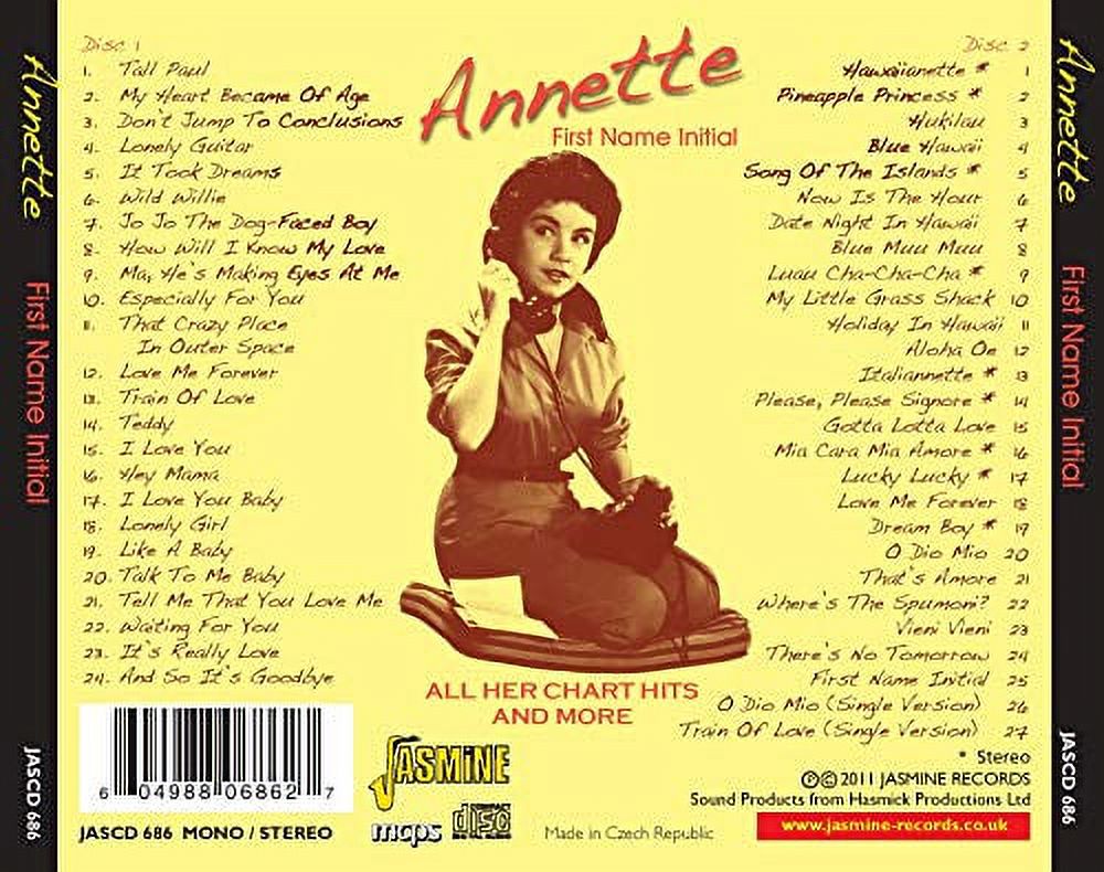 Annette Funicello - All Her Chart Hits and More - Music & Performance - CD