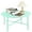 Mint Green, variant on CERBIOR Vintage Modern Small Round Coffee Table, Living Room Centerpiece, Wooden Surface Top & Sturdy Metal Legs, Minimalist Display Side Table