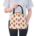 thumbnail image 6 of Fotbe Popcorn Pattern Lunch Bag, Insulated Lunch Box, Small Leakproof Cooler Food Lunch Containers Reusable High Capacity Lunch Tote Bags for Work, Travel, Outdoor, 6 of 6