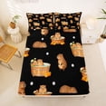 thumbnail image 5 of Erosebridal Brown Cartoon Capybara Queen Sheet Sets,Kawaii Daisy Blossom Bed Set For Kids Teens 4 Pieces, 5 of 6