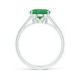 thumbnail image 2 of Angara Natural 2.25 Ct. Emerald Solitaire Ring in 14K White Gold for Women (Ring Size: 3), 2 of 10