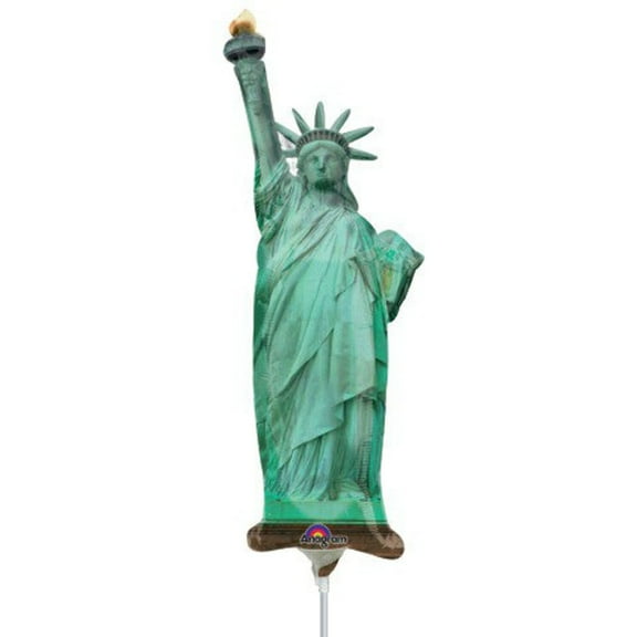 14 inch Statue Of Liberty (Air-Fill Only) Foil Mylar Balloon - Party Supplies Decorations