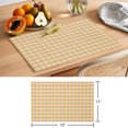 thumbnail image 6 of Buffalo Plaid Placemats Set of 8 Farmhouse Yellow Checkered Vintage Grid Place Mats Indoor Wipeable Table Mats Washable Cloth Dining Table Placemats for Kitchen Holiday Party Home Decor 13x19 Inch, 6 of 9
