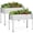 Silver, variant on Costway 2 PCS Raised Garden Bed with Legs, Electro-Coating Metal Large Elevated Planter Box Black