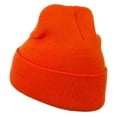 thumbnail image 3 of Halloween Happy Jack o Lantern Embroidered Long Beanie - Orange OSFM, 3 of 5
