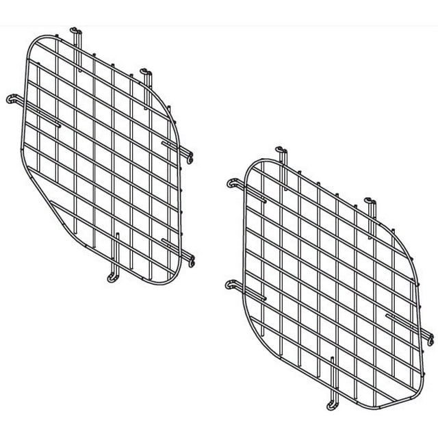 Fits 2014-2022 Ford Transit Connect Weather Guard Window Guard 88054 Rear Van Door; Powder Coated; Black; Steel; With Mounting Hardware; Set Of 2