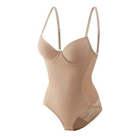 

Womens Underwear Women Shapewear With Bra One-piece And Thin Body Spaghetti Abdomen Corset Female Body Shaper Belt Bra Siamese Thin Body Spaghetti Strap Belly One-Piece Body Shaper Brown