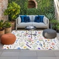 thumbnail image 2 of Botanical Flowers Outdoor Rug for Patio/Deck/Porch, Non-Slip Large Area Rug 5 x 8 Ft, Watercolor Floral Plants Country Indoor Outdoor Rugs Washable Area Rugs, Reversible Camping Rug Carpet Runner, 2 of 8