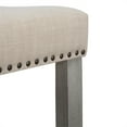 thumbnail image 2 of 29" Upholstered Saddle Seat Bar Stool (Set of 2) in Beige, 2 of 5