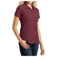 thumbnail image 4 of Yellow Rooster Female Core Classic Women Pique Polo Burgundy S, 4 of 6