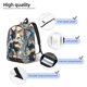 thumbnail image 3 of Balery Exotic Blue Cat Mochila Clásica Impresa Básica para Viaje, Mochila Escolar Resistente al Agua, Mochila de Lona con Correas Ajustables-Medium, 3 of 5