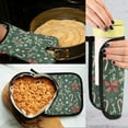 thumbnail image 5 of Yayeee Oven Mitts and Pot Holder Set of 4 Heat Resistant Kitchen Gloves Baking Hot Pad, Christmas Candy Cane, 5 of 5