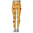 thumbnail image 4 of NIEWTR Christmas Leggings for Women, High Waisted Christmas Leggings Soft Non See Through Workout Yoga Pants(M,Yellow), 4 of 5